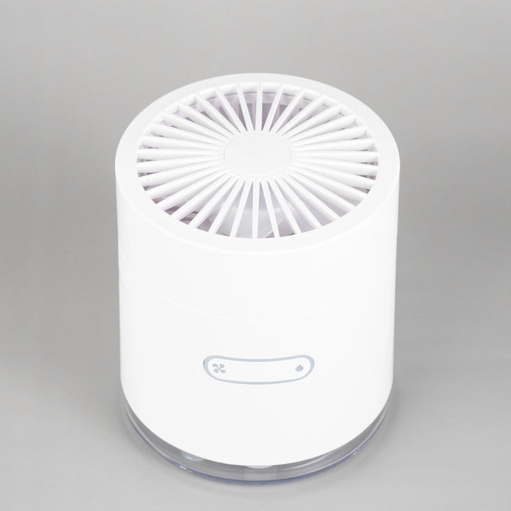 Foldable Fan Humidifier functioning as an air purifier on a table