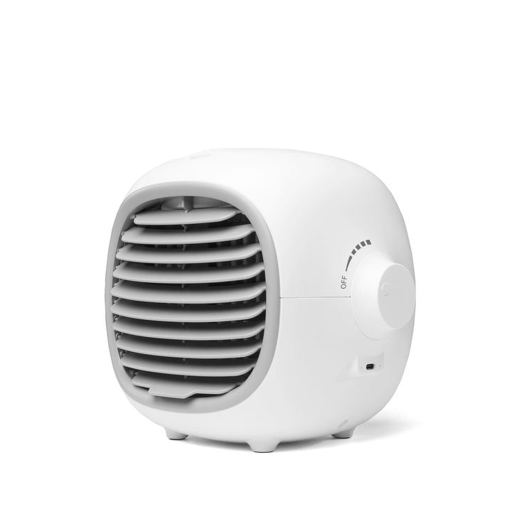White portable air cooler isolated on a white background